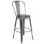 Commercial Grade Distressed Metal Indoor-Outdoor Counter Height Stool with Back-1728823599-1728823592