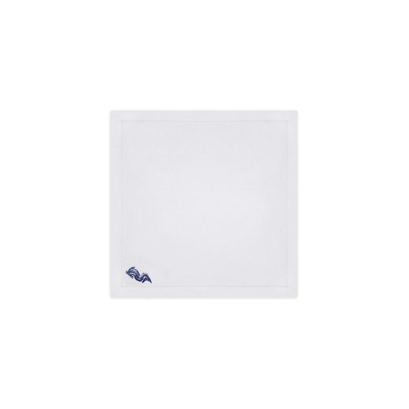 Marine Motif Embroidered Linen Napkins
