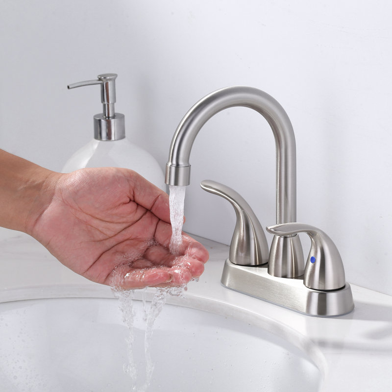 2-handle Bathroom Faucet, Brushed Nickel