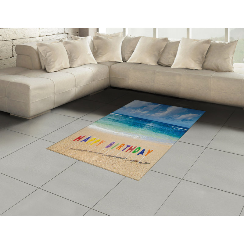 Hawaiian High Density Long Fiber Poly Threads Decorative Area Rug Carpet, Rectangle 4' x 5'8"