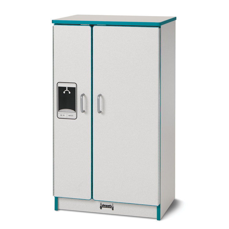 Rainbow Accents Culinary Creations Kitchen Refrigerator, Gray/Teal