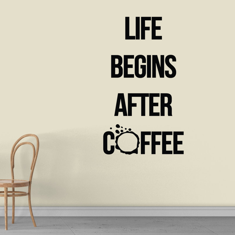 Galvez Food & Beverage Non-Wall Damaging Wall Decal, Black