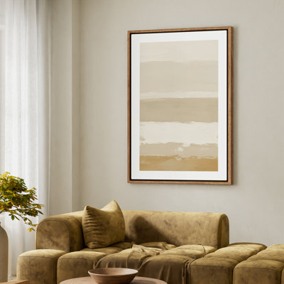 Framed Canvas Wall Art - Vintage Abstract Wall Prints for Bedroom - 16"x24"
