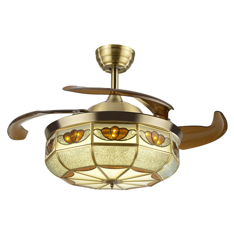 36 Inch LED Dimmable Ceiling Fan Light Chandelier