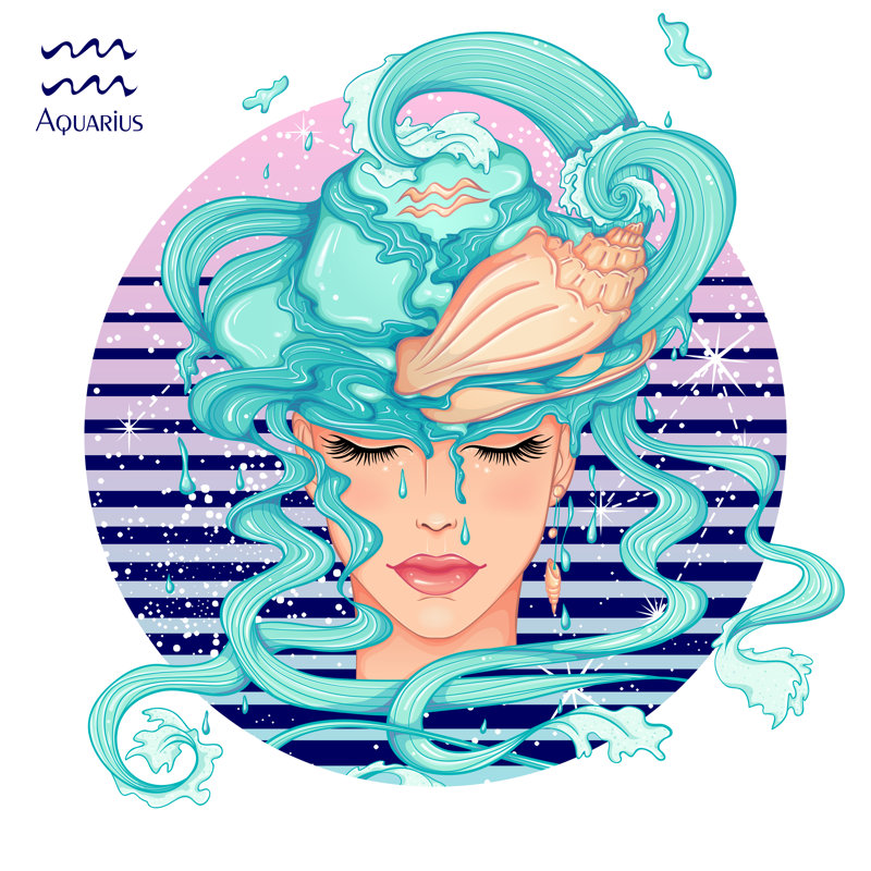 Aquarius by Enona - Wrapped Canvas Print, 122cm H x 122cm W x 3.8cm D