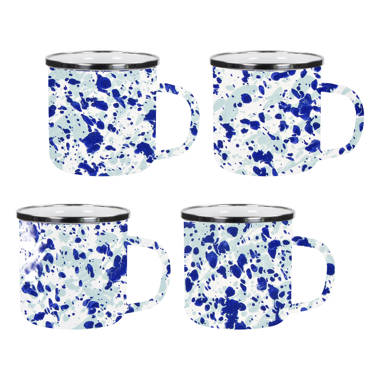 Golden Rabbit Camouflage Enamelware Adult Mugs 4-Pack