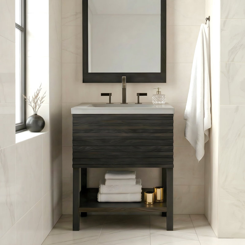 Meuble-lavabo 24 po Winemaker, black