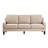 Contemporary 3 , Taupe Velvet Upholstery, Solid Wood Frame, For Primary Living Space 3 Seater With Scooped Armrest, Upholstery And Wooden Frame-2094253923-2094253922-2094253933