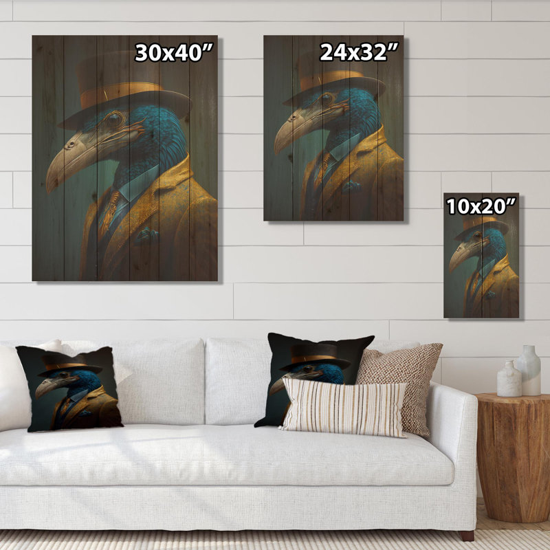 Mafia Eagle - Eagle Print on Wood, 40" H x 30" W x 1.5" D