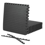 CAP Interlocking Exercise Foam Mats, 72 SQ.FT Diamond, TATAMI, T-Pattern 1/2-Inch Thickness Tiles