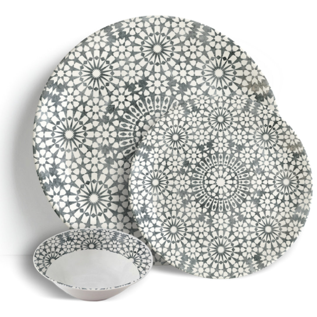 Piece Porcelain China Dinnerware Set - Service for 6