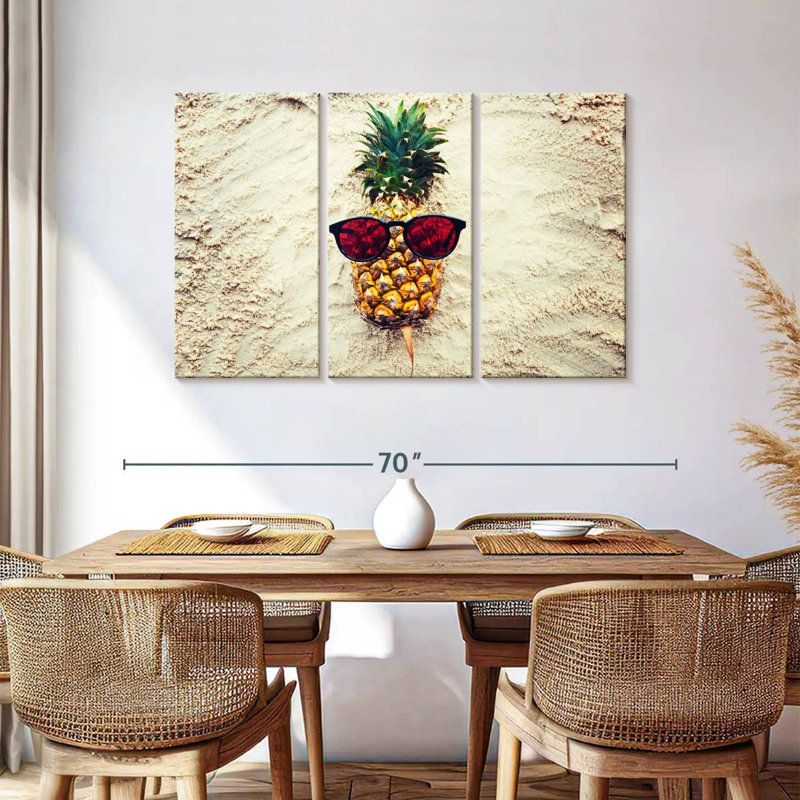 Yarlin Cool Sandy Pineapple, 36" H x 57" W