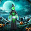 Miroir de décoration d'Halloween gonflable de 8 pi avec miroir, décoration extérieure pour jardin gonflable, imperméable
