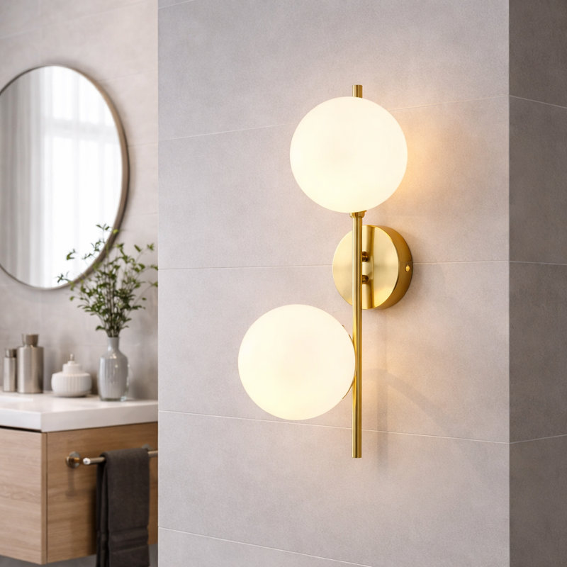Ahlivia 2-Light Gold Armed Sconce