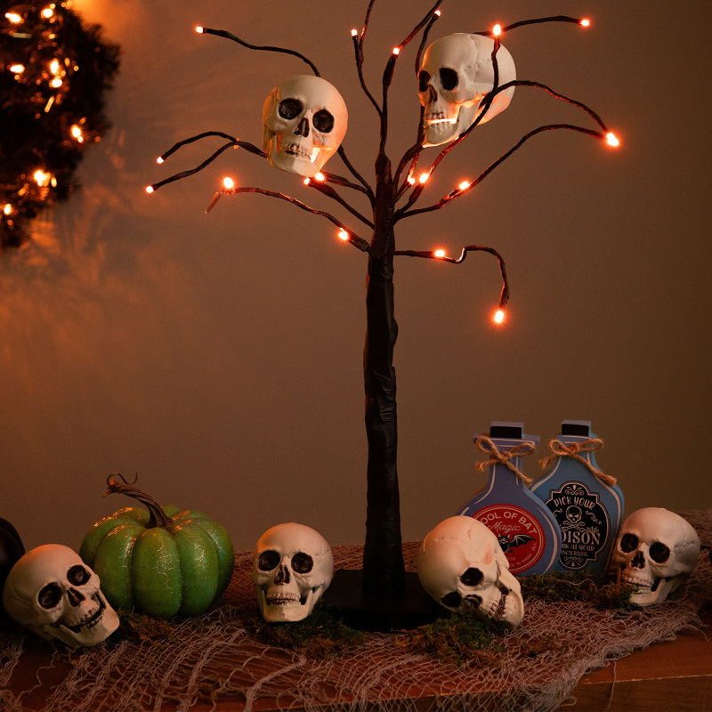 Décorations d'Halloween tête de mort 3,5 po