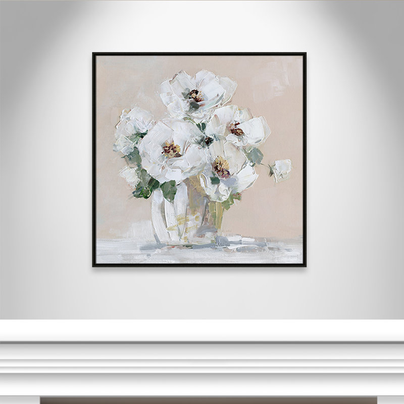 Soft White II par Sally Swatland, Espresso, H 37,5 po x l 37,5 po x P 2 po