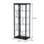 Vitrine 4 tablettes avec éclairage DEL noir