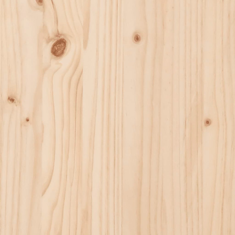 Bed Frame Solid Wood, Natural, Kingsize (5')