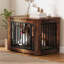 Wooden Dog Crate Furniture, Nightstand with Lock-828711453-828711454