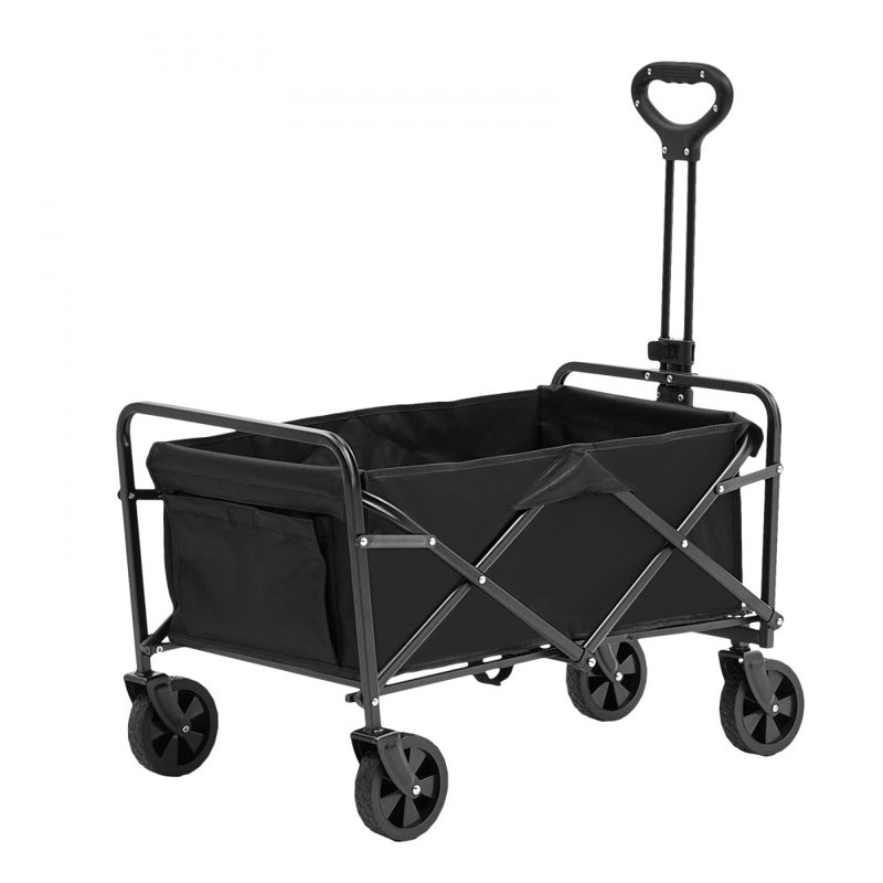 Collapsible Folding Wagon, 2 cu.ft Beach Wagon Cart with All-Terrain 5in Wheels