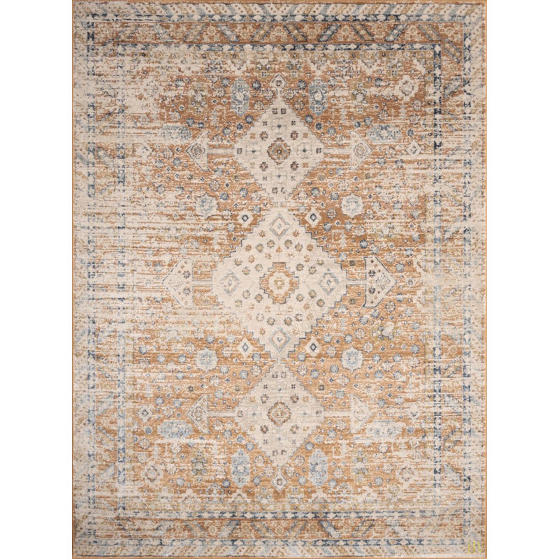 Noble GC_GEN7004 Rust 2 Ft. 7 In. X 7 Ft. 3 In. Area Rug, Runner 2'7" x 7'3"