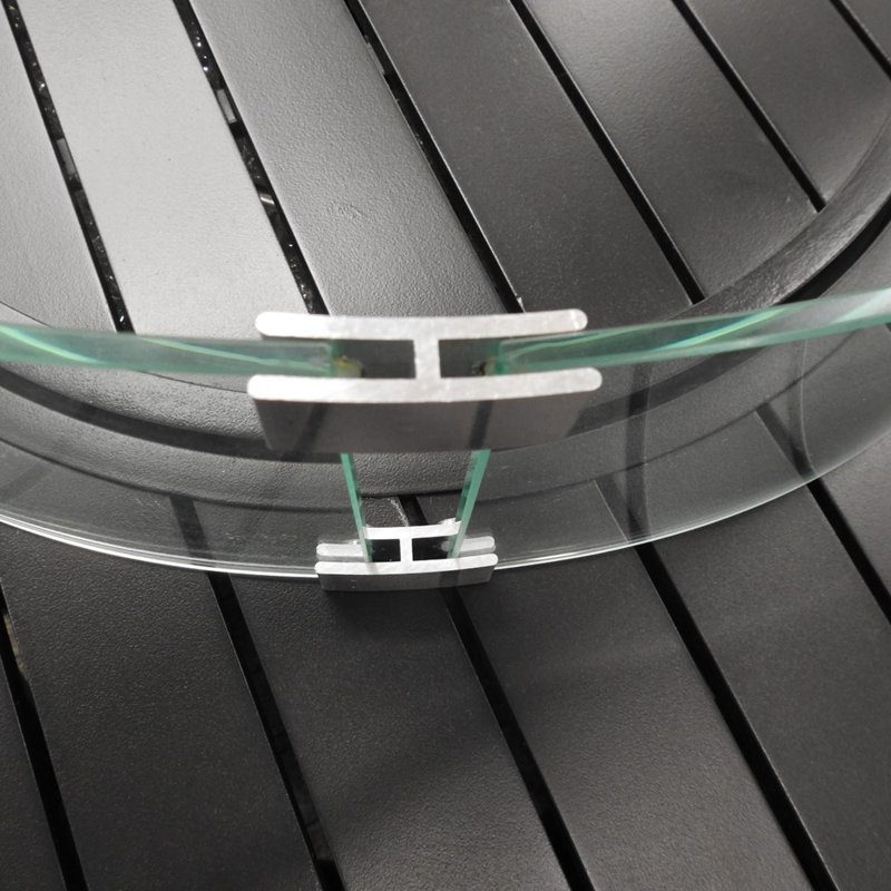 Clear Tempered Glass Round Fire Pit Wind Screen
