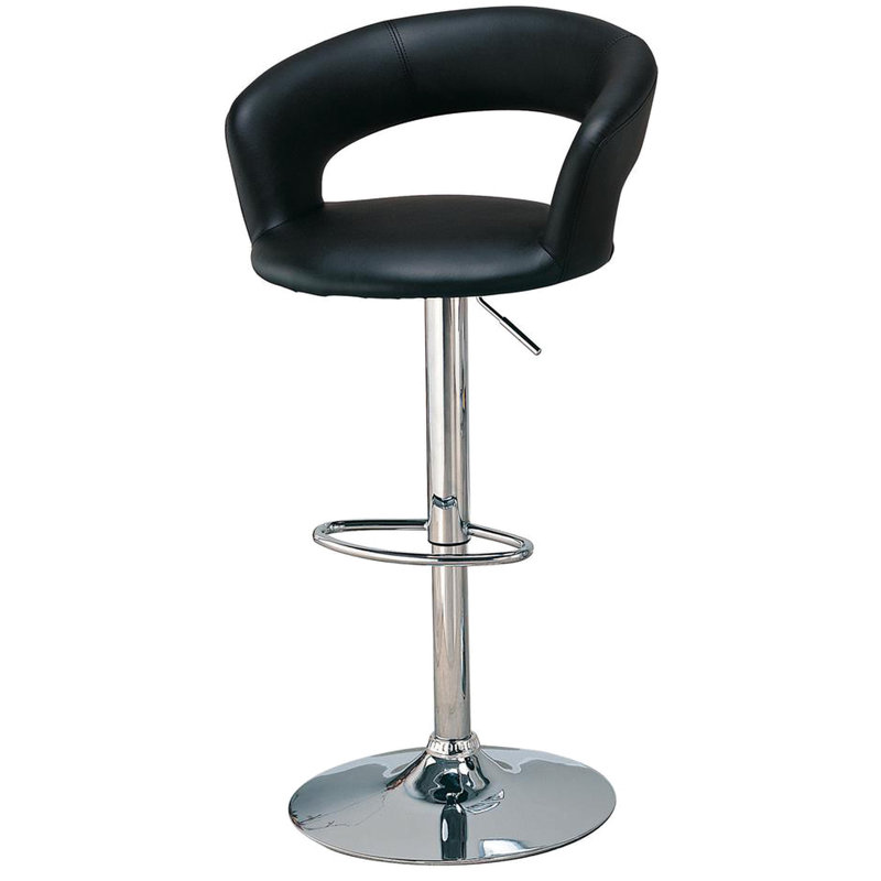 35 - 40 pouces de hauteur tabouret de bar noir réglable avec base confortable et fonctionnel
