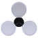Gid 21.13 In. 3 Light Integrated LED Black Modern Semi Flush