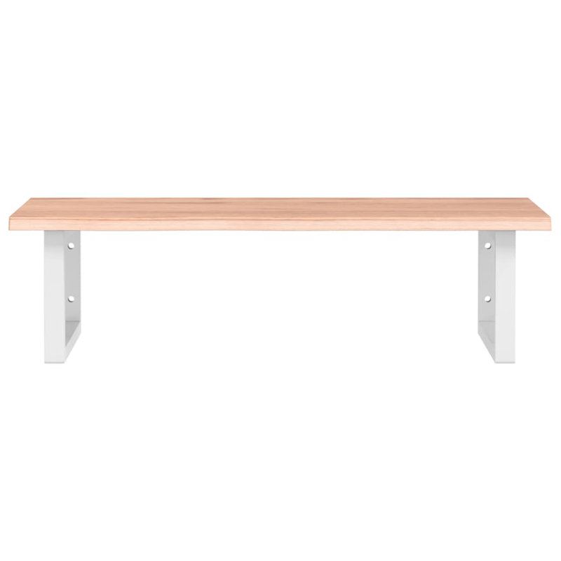 Arrol 80cm Solid Wood Bathroom Vanity Top, Oak/White