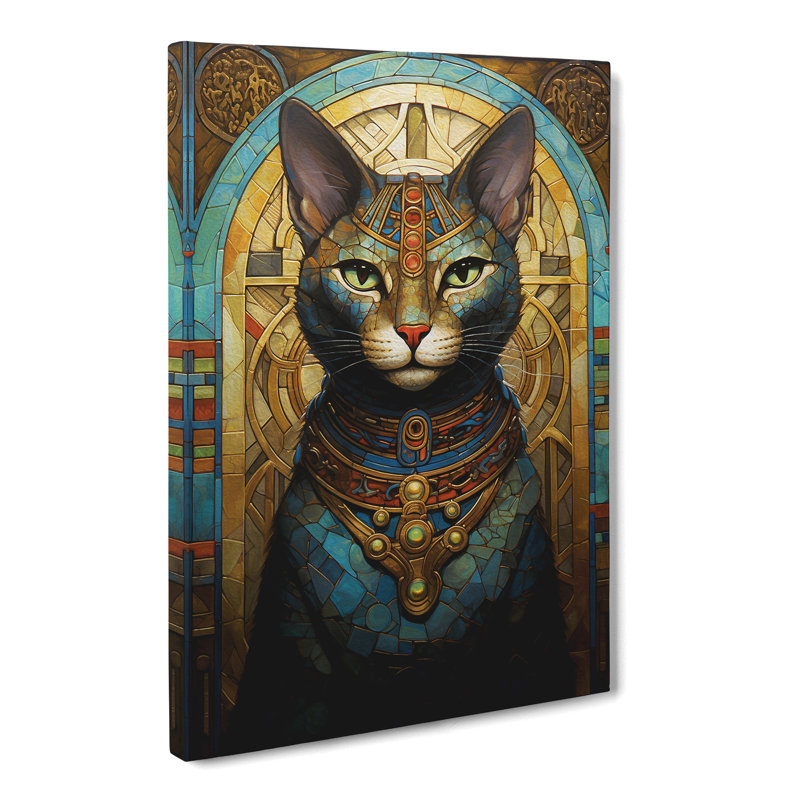 Egyptian Cat Renaissance - Wrapped Canvas Print, 60cm H x 40cm W x 3cm D
