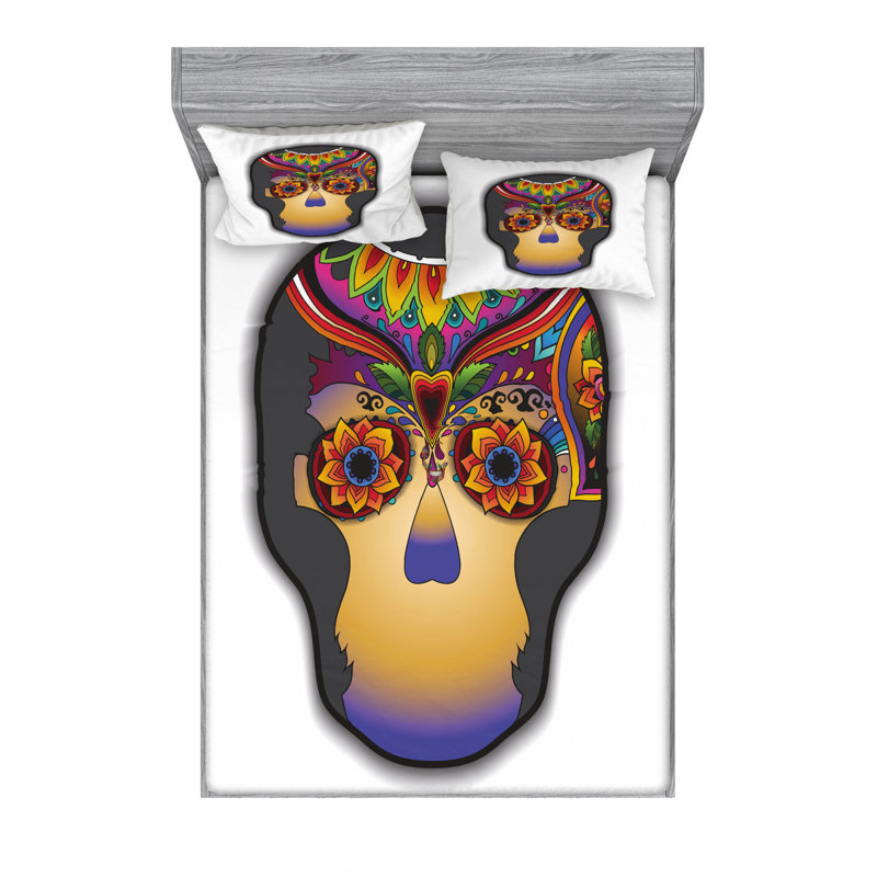 Ensemble de draps Hippie Happy, Ensemble de draps pour taille de lit double et deu