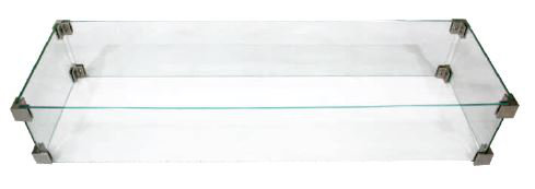 Glass Glass Border For Gas Fireplaces