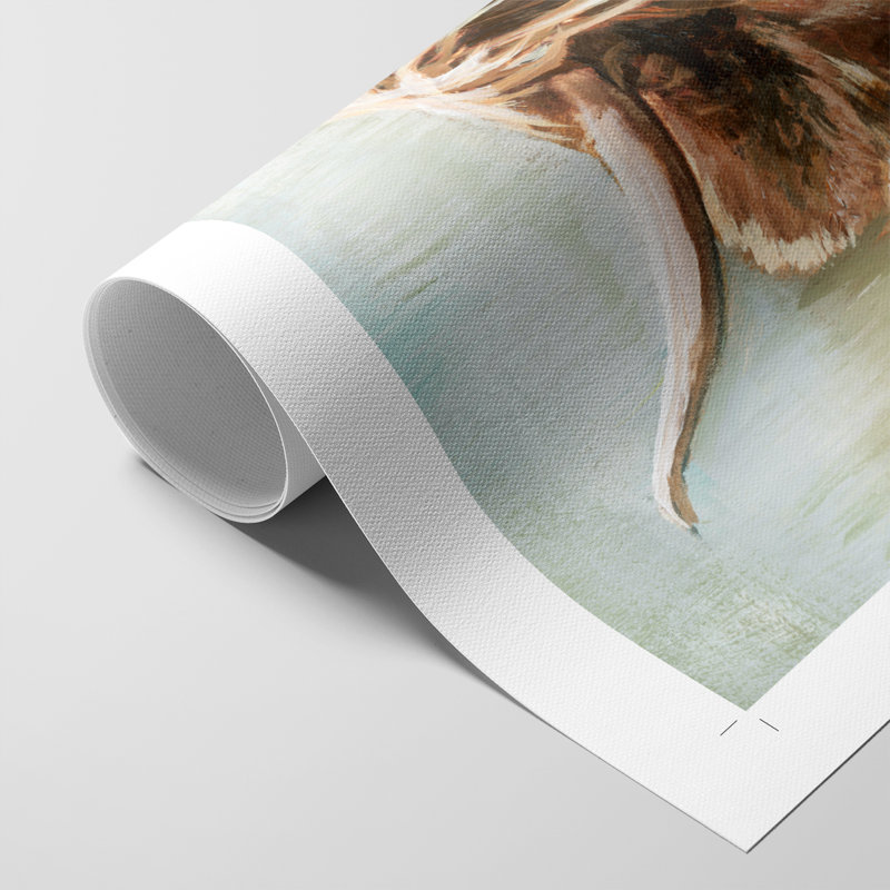 Happy Highlander - Impression sur toile seulement - NON-CADRE, H 18 po x l 12 po