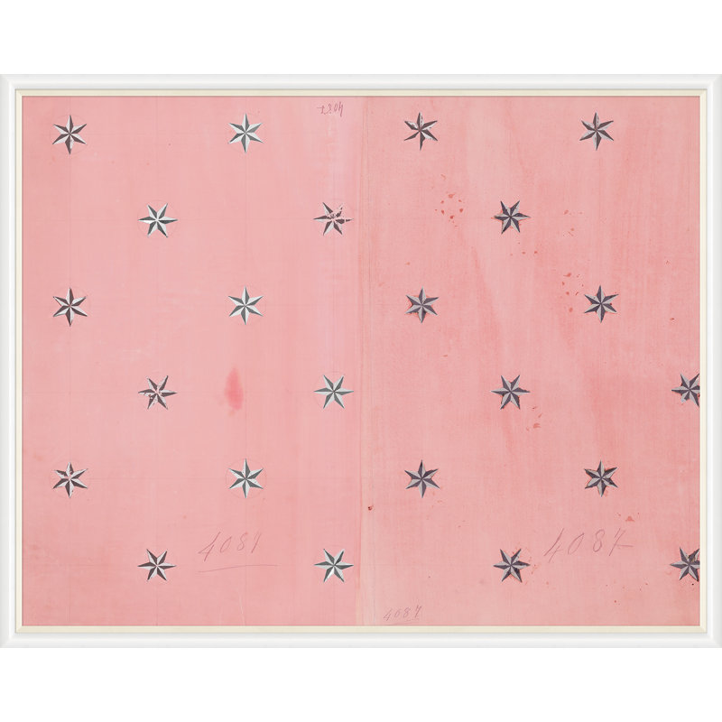 Etoile Print by Paule Marrot, White Framed, 43" H x 54" W x 1.25" D