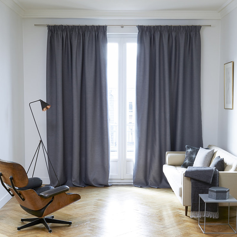 Lina Blackout Single Curtain Panel, 200 W x 280 D cm, Light Beige