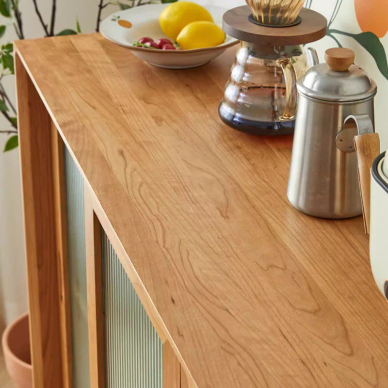Solid wood multi-functional storage sideboard, 37.41" H x 47.24" W x 15.74" D