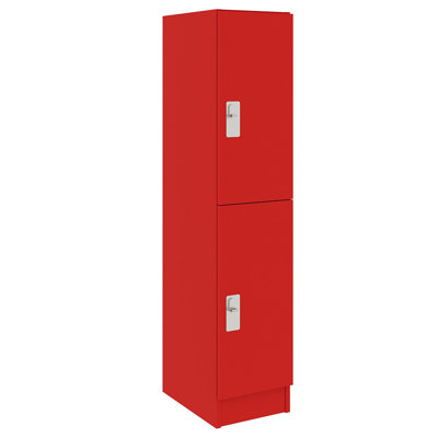 Armoire-penderie simple à deux compartiments avec porte