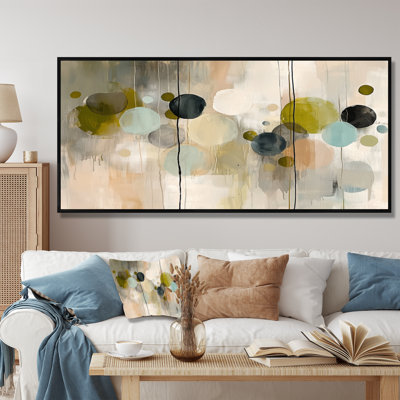 Minimalisme gris et beige encre éruptive I - abstrait grand art mural