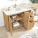 Abuja 48" Single Bath Vanity with White Grain Stone Top