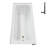 Streamline 66 in. x 32 in. Acrylic Left-Hand Drain Alcove Bathtub in Glossy White With External Drain-101700380