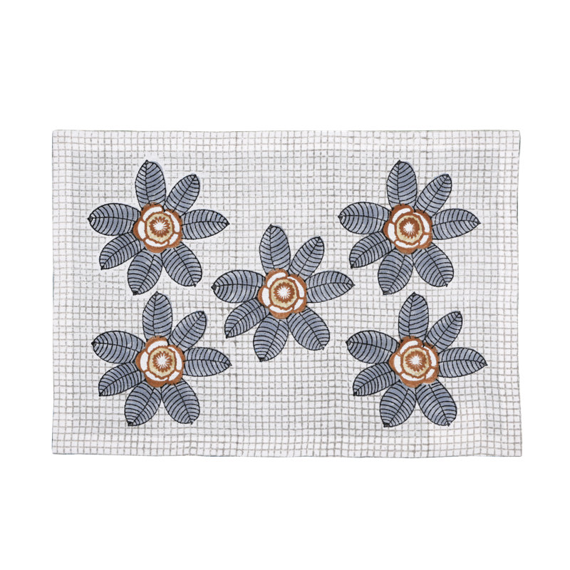 Elephant Apple Flowers Table Placemat 14x20 Inch, Blue