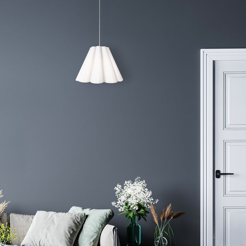 Luminaire suspendu conique simple à 4 lumières Kendra, Blanc