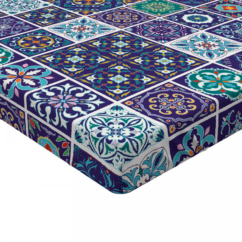Drap-housse de fleurs ethnique, Drap-housse simple TG
