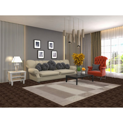 Tapis indien en laine fait à la main de style Gabbeh 5 x 8