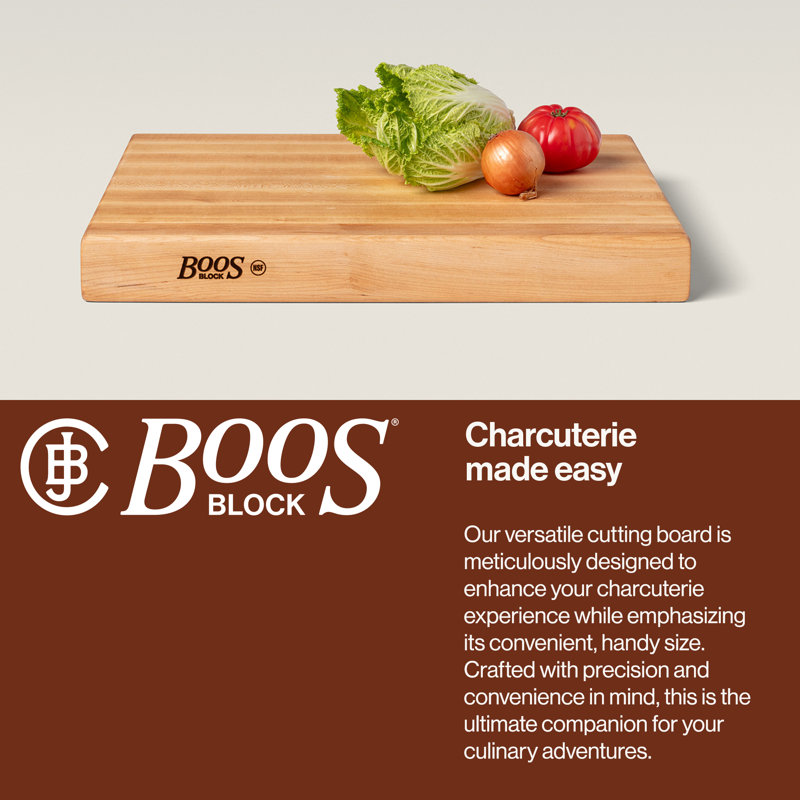 John Boos Maple Wood Edge Grain Reversible Cutting Board, 20" L x 15" W x 2.25" D, Maple