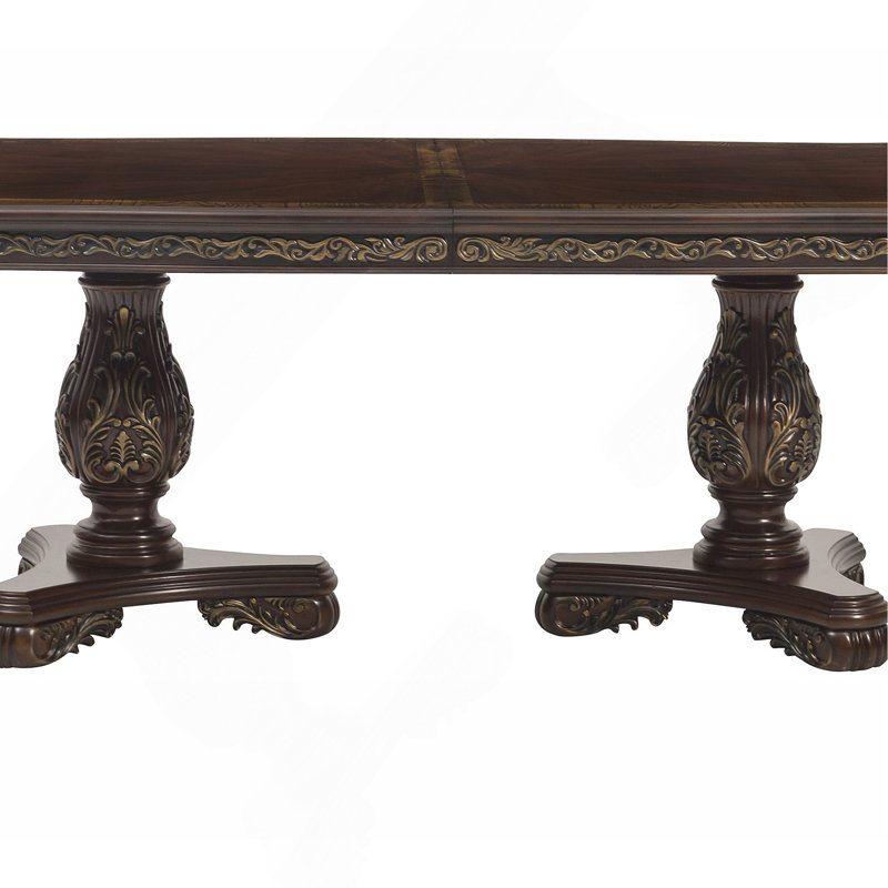 Magnifique table de salle à manger rectangulaire de conception traditionnelle 1pc
