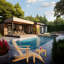 Chaise Adirondack en bois massif avec