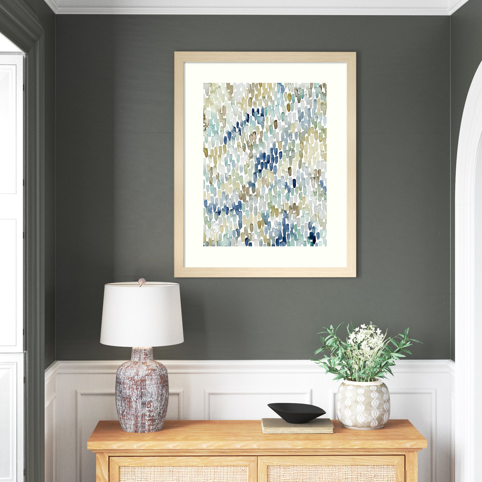 River Wavelets I Print by Grace Popp, Natural Framed Paper, 41" H x 33" W