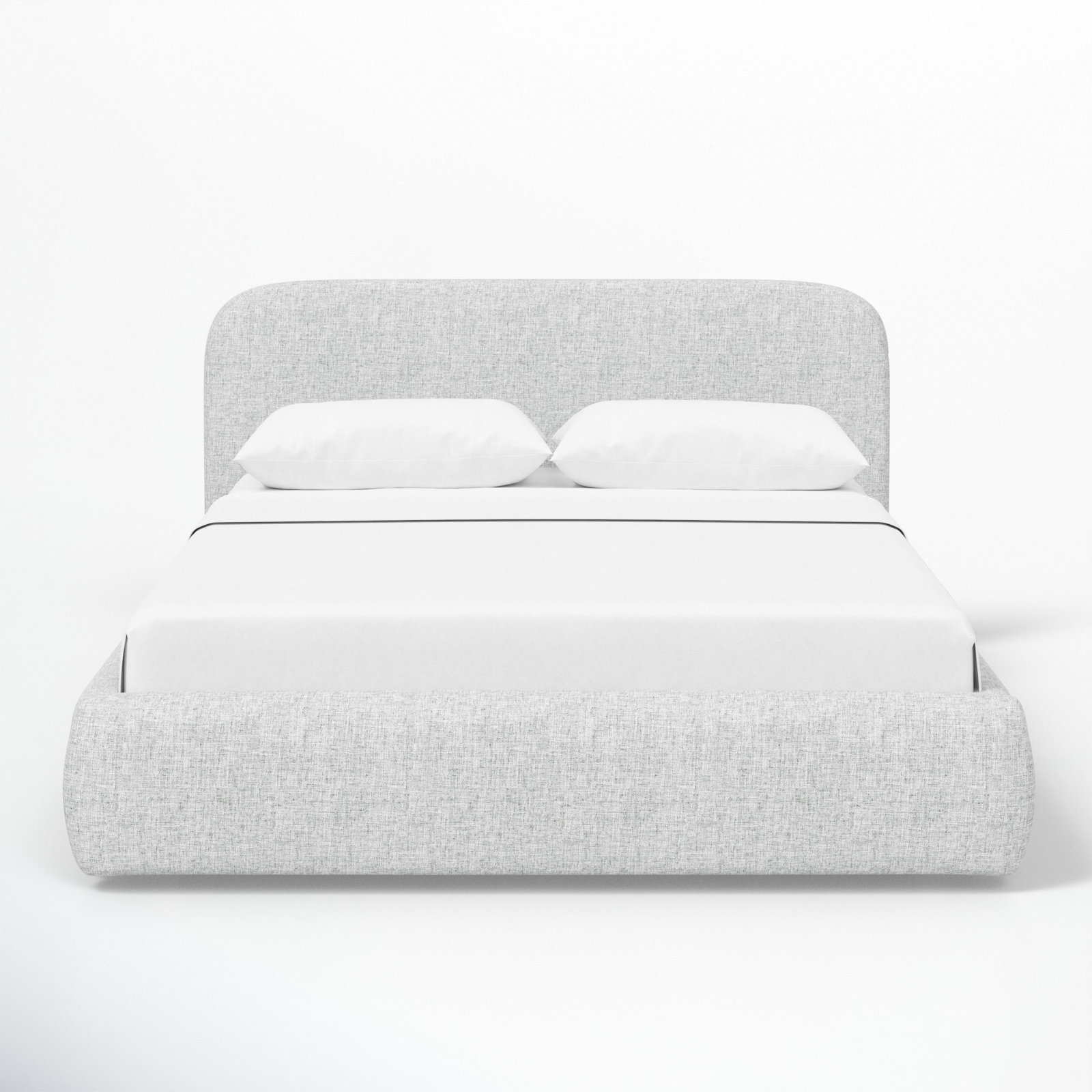Cleophus Low Platform Bed, Gray, Twin