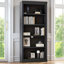 Bibliothèque de 83,4 po de hauteur, bibliothèque à 5 niveaux avec tablettes de rangement réglables-310548679-307686557